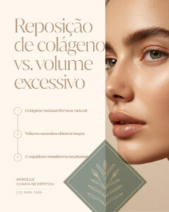 Reposição de colágeno x excesso de volume: